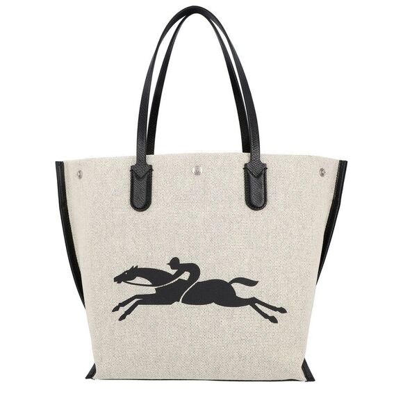 Longchamp Essential Large Canvas Long Handle Tote, White - Picture 2 of 4